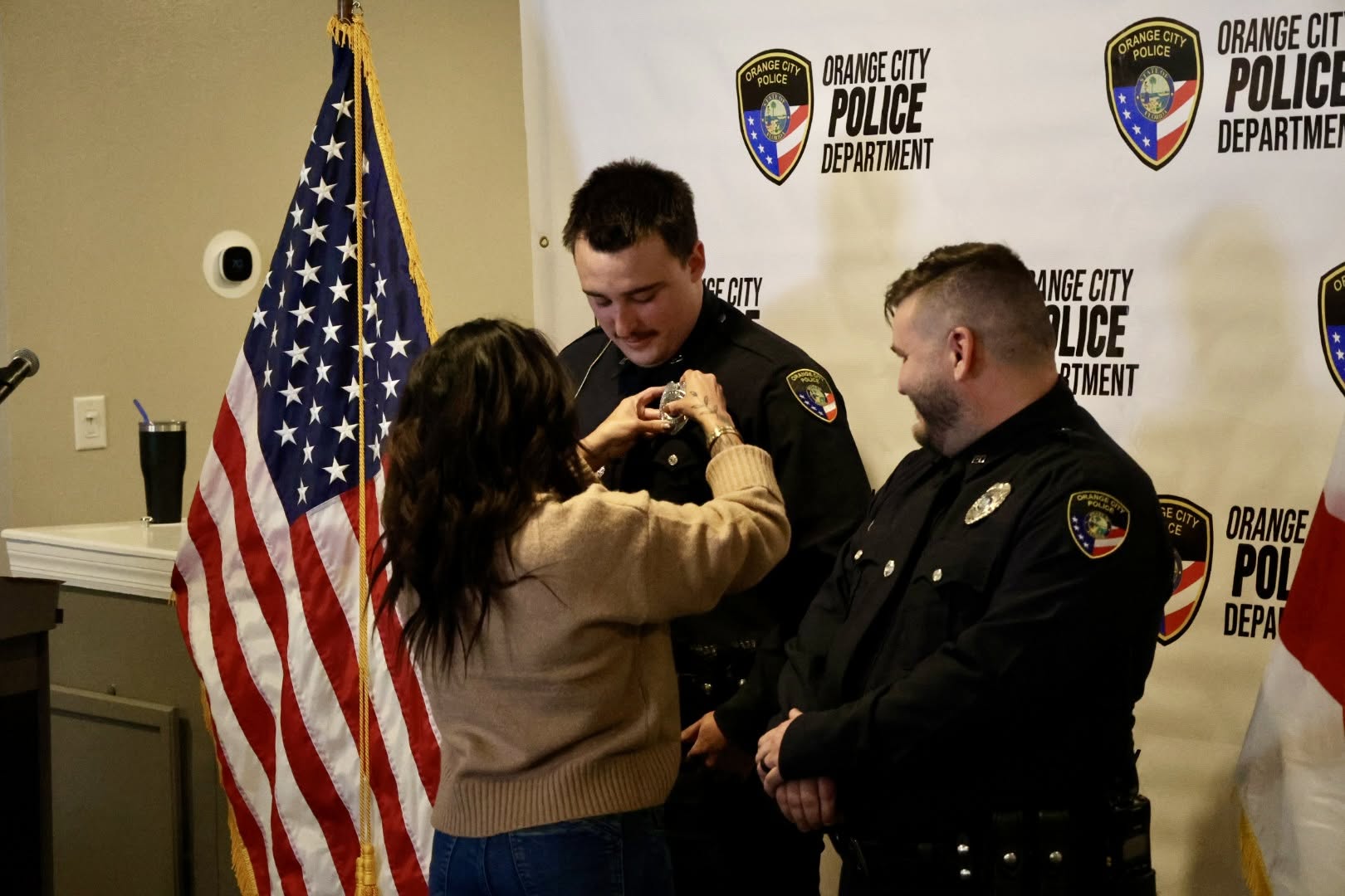 Orange City swearing-in ceremony for Officers Runyon and Alexander