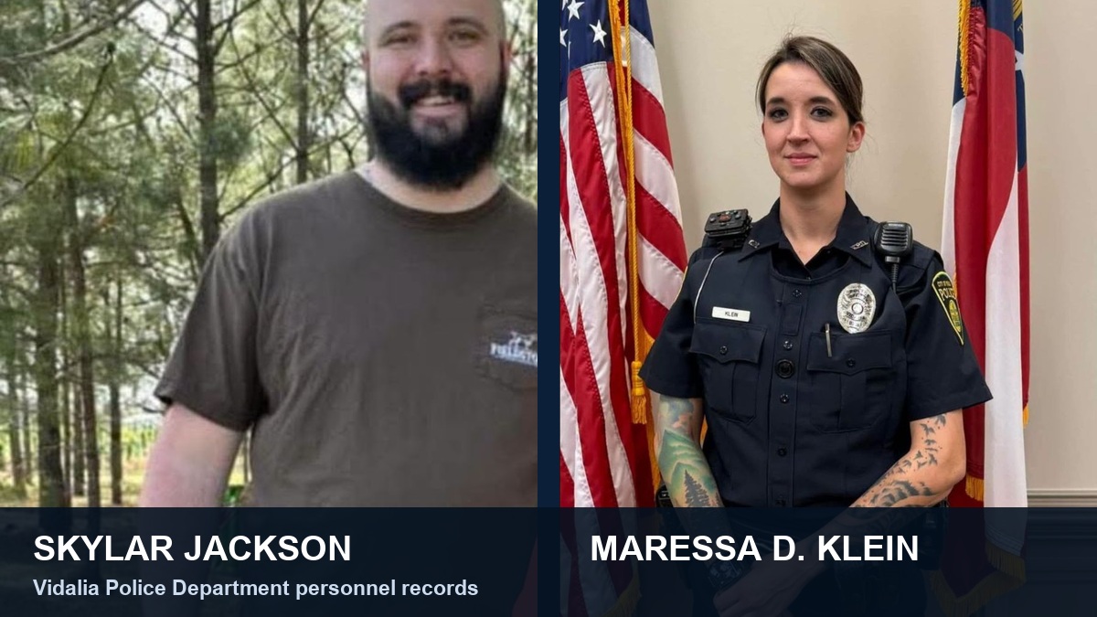 Skylar Jackson and Maressa D. Klein, Vidalia Police Department personnel records